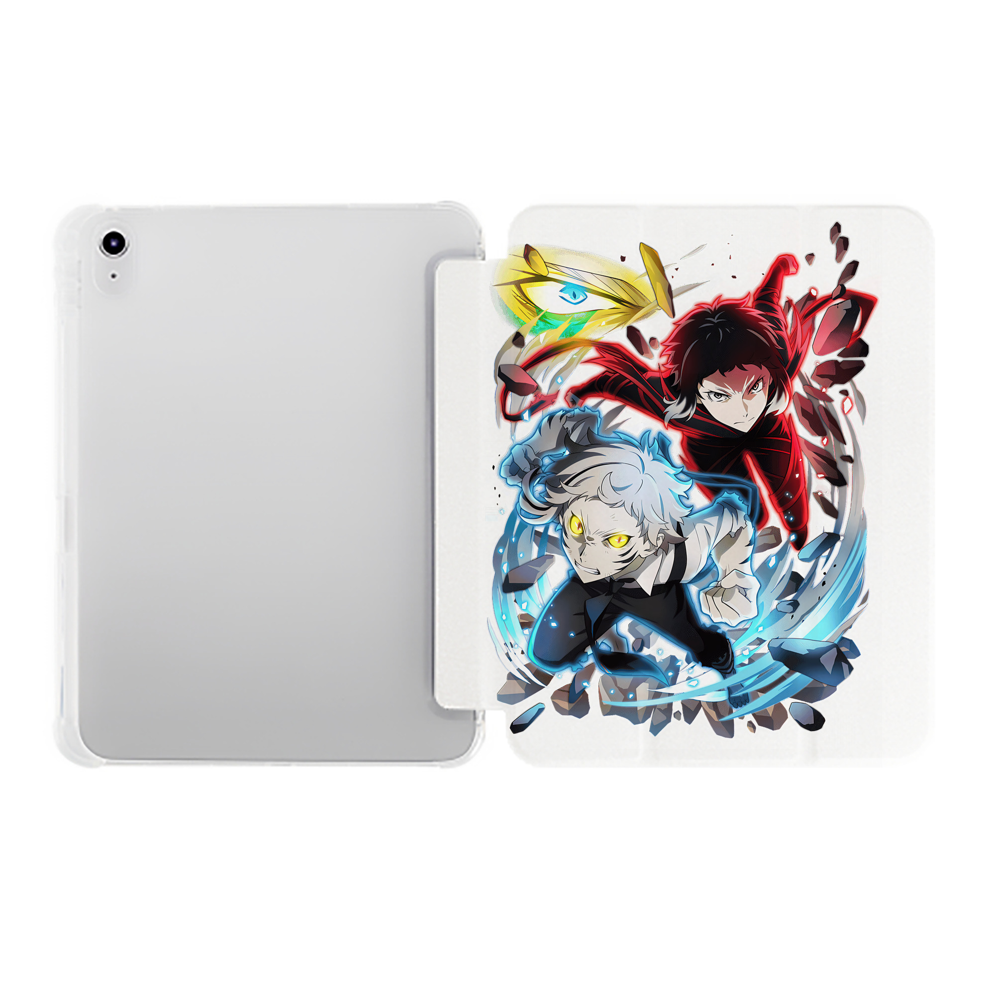 （画像用） 文豪ストレイドッグス Bungo Stray Dogs IPad ケース ペン収納付き 三つ折りスタンド PUレザー×シリコン 対応機種9.5/10.5/10.9インチ